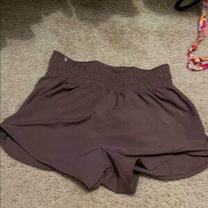Nike Brown Athletic Shorts Elastic Waistband